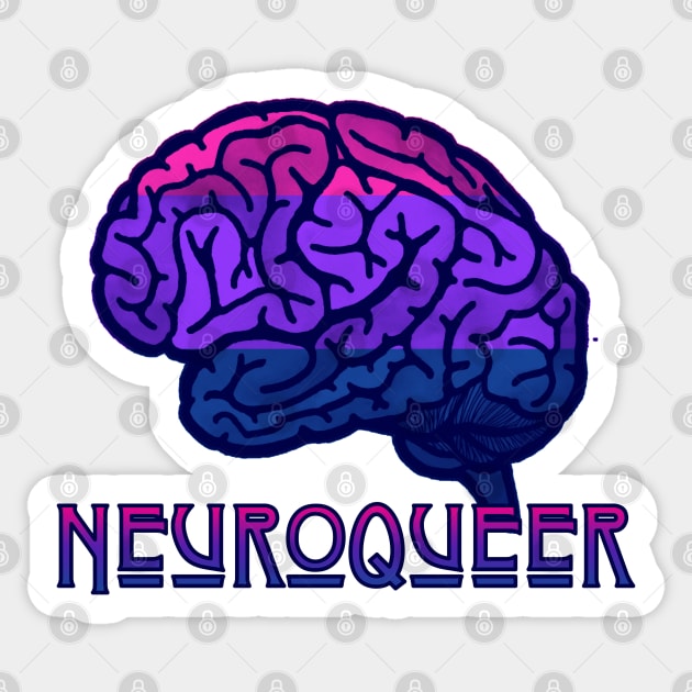 Neuroqueer Bi Sticker by LondonAutisticsStandingTogether